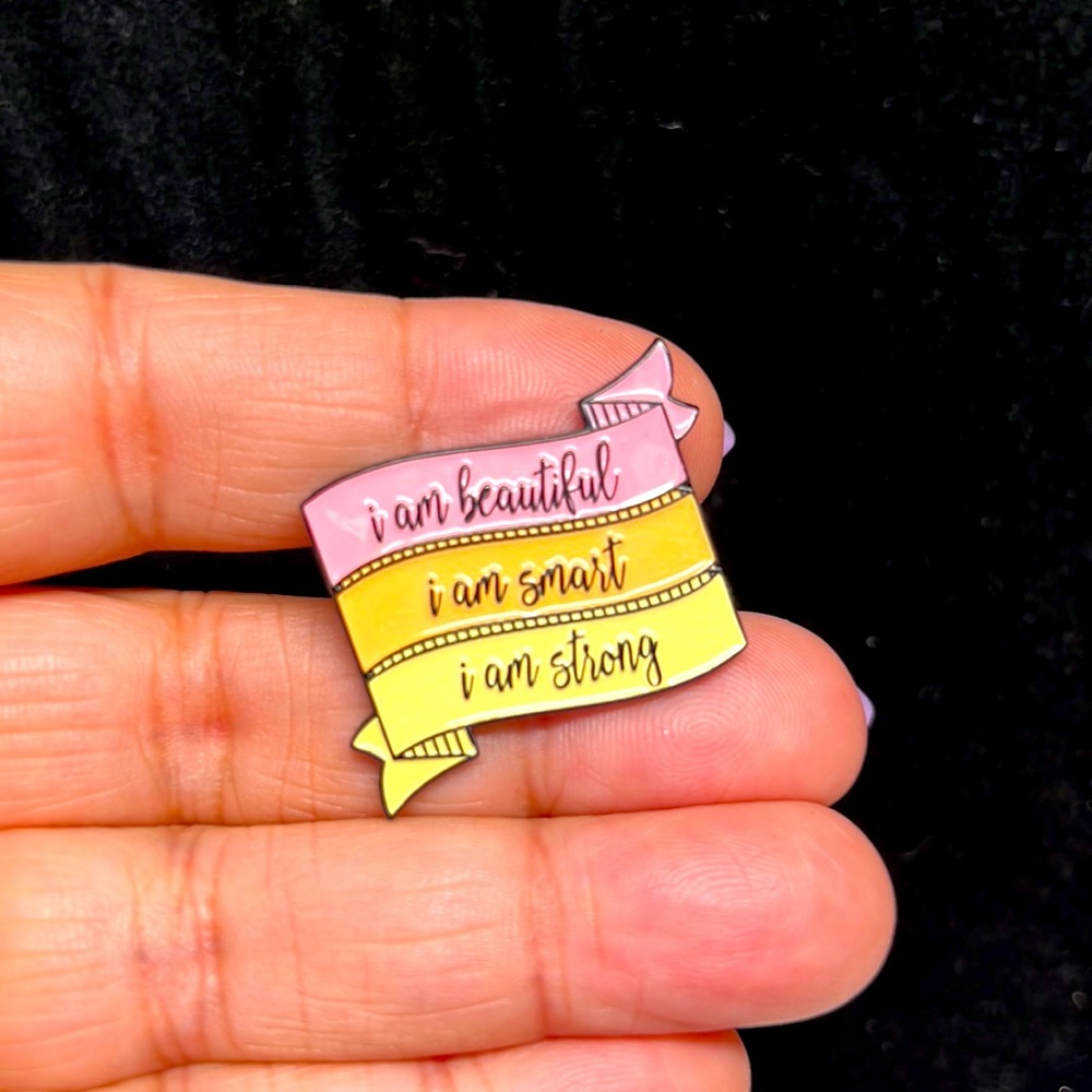 Empowering  support -strong female lapel pin -enamel NWOT